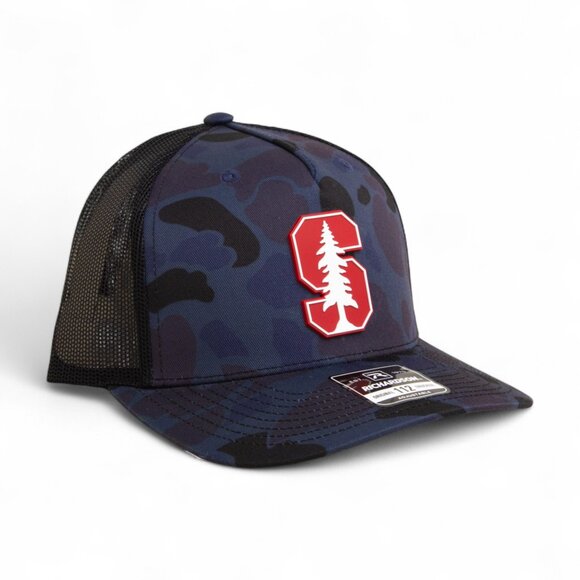 Stanford Cardinal 3D Snapback Trucker Hat- Admiral Duck Camo/ Black - Picture 1 of 3